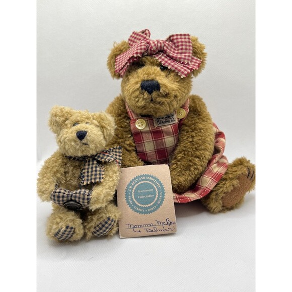 BOYDS Bears Momma McBear and Delmar 1997 Plush Bears w/ original tag (Bx Bear) - Picture 1 of 9